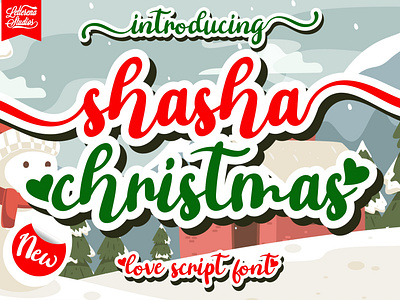 shasha christmas - script love Font apparel font beautiful book branding design font font design fonts icon illustration lettering logo script font typography