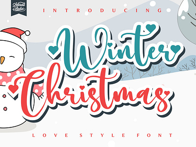 Winter Christmas - Love Style Font branding design font font design fonts icon illustration lettering logo script font typography