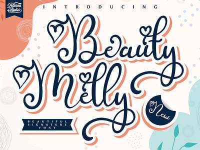 Melly Beauty - Beautiful Script Font apparel branding design font font design fonts icon illustration lettering logo script font typography ui ux vector