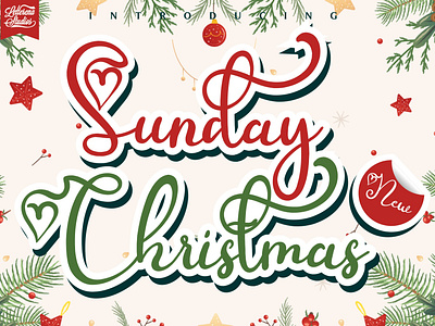 Sunday Christmas - Love Script Font branding design font font design fonts icon illustration lettering logo script font typography