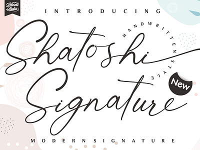 Shatoshi Signature - Modern Signature Font branding design font font design fonts icon illustration lettering logo script font typography