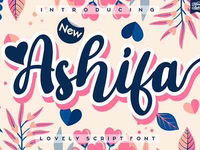 Ashifa - lovely script Font branding design font font design fonts icon illustration lettering logo script font typography