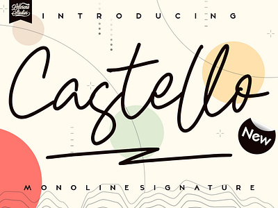 Castello - Modern Monoline Font branding design font font design fonts icon illustration lettering logo script font typography