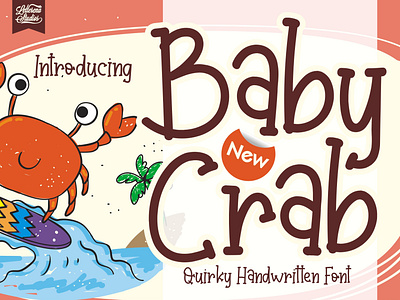 Baby Crab - Quirky Handwritten Font branding design font font design fonts icon illustration lettering logo script font typography