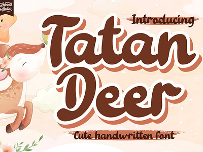 Tatan Deer - Cute Handwritten Font branding design font font design fonts icon illustration lettering logo script font typography