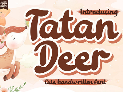 Tatan Deer - Cute Handwritten Font branding design font font design fonts icon illustration lettering logo script font typography