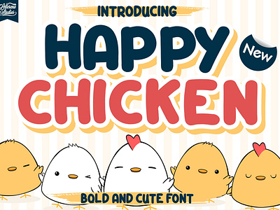 Happy Chicken - Bold and Rounded Font apparel font branding design font font design fonts illustration lettering script font typography