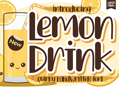 Lemon Drink - Quirky Handwritten Font branding design font font design fonts icon illustration lettering logo script font typography