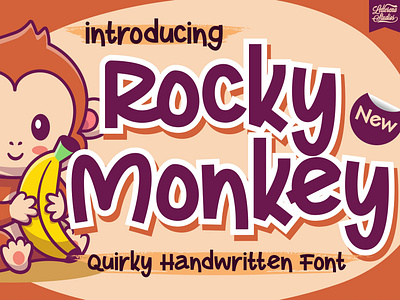 Rocky Monkey - Quirky Handwritten Font branding design font font design fonts icon illustration lettering logo script font