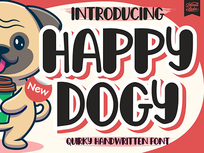 Happy Dogy - Quirky Handwritten Font branding design font font design fonts icon illustration lettering logo script font typography