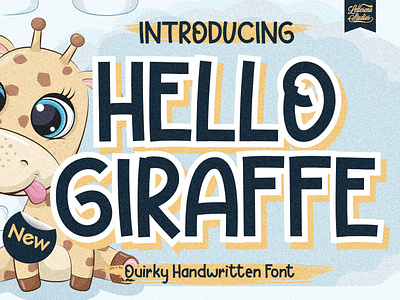 Hello Giraffe - Quirky Handwritten Font branding design font font design fonts icon illustration lettering logo script font typography