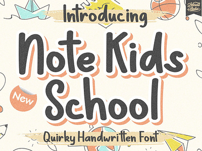 Note Kids School - Quirky Handwritten Font branding design font font design fonts icon illustration lettering logo script font typography