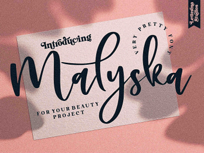 Malyska - Very Pretty Font branding design font font design fonts icon illustration lettering logo script font typography