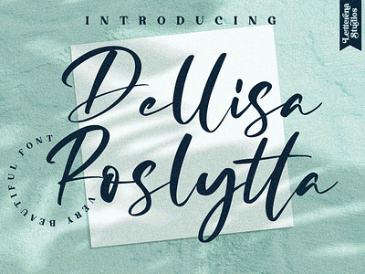 Dellisa Roslytta - Very Beautiful Font apparel apparel font branding design font font design fonts icon illustration lettering logo script font typography