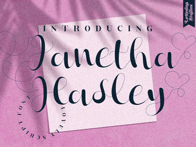 Janetha Hasley - Beautiful Lovely Script Font branding design font font design fonts icon illustration lettering logo script font typography
