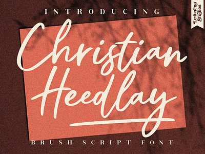 Christian Heedlay - Brush Signature Font branding design font font design fonts icon illustration lettering logo script font