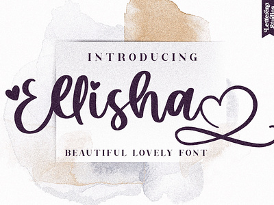 Ellisha - Beautiful Lovely Script Font branding design font font design fonts icon illustration lettering logo script font typography