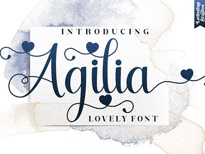 Agilia - Beautiful Lovely Script Font branding design font font design fonts icon illustration lettering logo script font typography