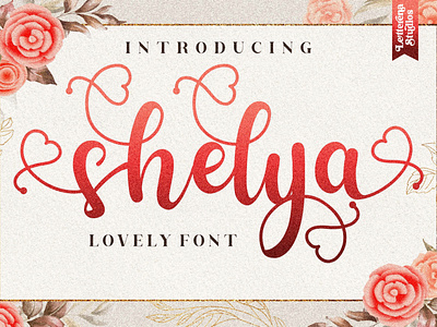 shelya - Beautiful Lovely Script Font branding design font font design fonts icon illustration lettering logo script font typography