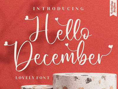 Hello December - Beautiful Lovely Script Font branding design font font design fonts icon illustration lettering logo script font typography