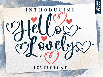 Hello Lovely - Beautiful Lovely Script Font branding design font font design fonts icon illustration lettering logo script font typography