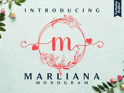 Marliana Floral Monogram Font