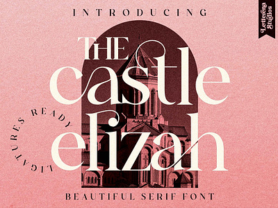 The Castle Elizah - Luxury and Beautiful Serif Font branding design font font design fonts icon illustration lettering logo script font typography