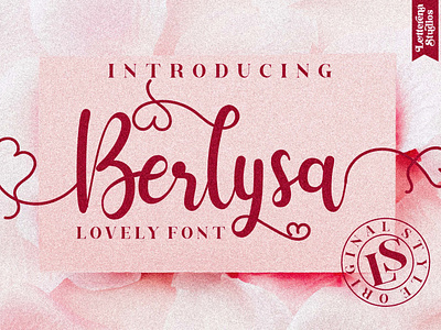 Berlysa - Beautiful Lovely Script Font branding design font font design fonts icon illustration lettering logo script font typography