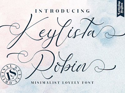 Keylista Robin - Beautiful Script Font branding design font font design fonts icon illustration lettering logo script font typography