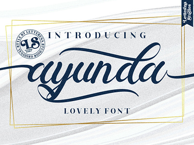 ayunda - Beautiful Script Font apparel font beautiful branding design font font design fonts lettering script font typography