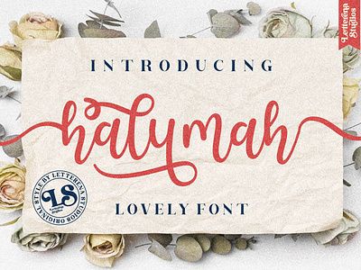 halymah - Beautiful Script Font branding design font font design fonts icon illustration lettering logo script font typography