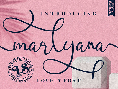 marlyana - Beautiful Script Font branding design font font design fonts icon illustration lettering logo script font typography
