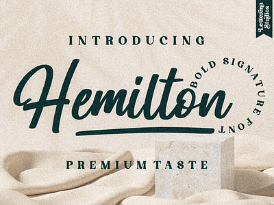Hemilton - Bold Signature Font branding design font font design fonts icon illustration lettering logo script font typography