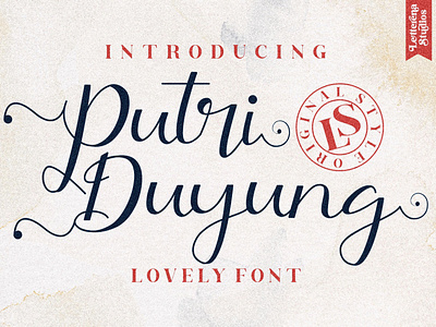 Putri Duyung - Beautiful Script Font branding design font font design fonts icon illustration lettering logo script font typography