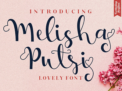 Melisha Putri - Beautiful Lovely Script Font branding design font font design fonts icon illustration lettering logo script font typography