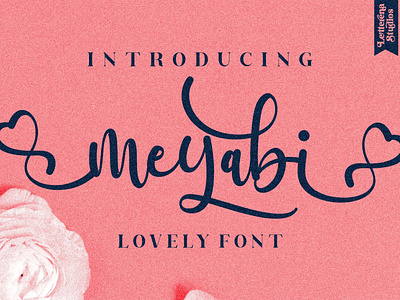 meyabi - Beautiful Lovely Script Font branding design font font design fonts icon illustration lettering logo script font typography