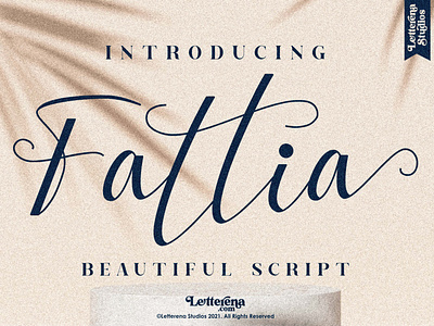 Fattia - Beautiful Script Font apparel font branding design font font design fonts icon illustration lettering logo script font typography