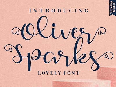 Oliver Sparks - Beautiful Script Font branding design font font design fonts icon illustration lettering logo script font typography