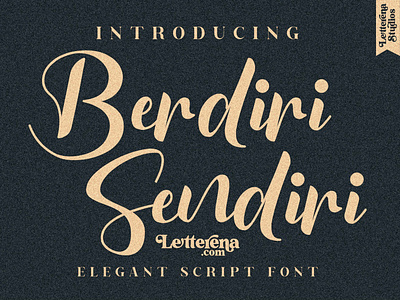 Berdiri Sendiri - Elegant Script Font branding design font font design fonts icon illustration lettering logo script font typography