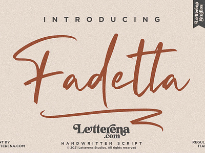 Fadetta - Handwritten Script Font apparel font branding design font font design fonts icon illustration lettering logo script font typography