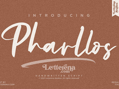 Pharllos - Handwritten Script Font branding design font font design fonts icon illustration lettering logo script font typography