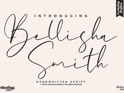 Bellisha Smith - Signature Script Font branding design font font design fonts icon illustration lettering logo script font typography