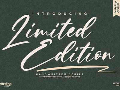 Limited Edition - Signature Script Font branding design font font design fonts icon illustration lettering logo script font ui vector