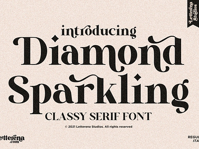 Diamond Sparkling - Classy Serif Font branding design font font design fonts icon illustration lettering logo script font typography ui