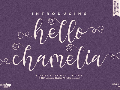 hello chamelia - Lovely Script Font