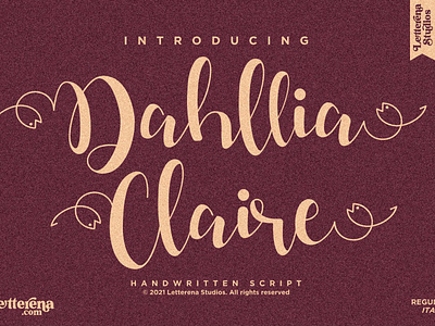 Dahllia Claire - Beautiful Script Font branding design font font design fonts icon illustration lettering logo script font typography