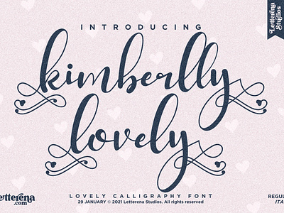 kimberlly lovely - Beautiful Lovely Script Font apparel apparel font branding design font font design fonts icon illustration lettering logo script font typography