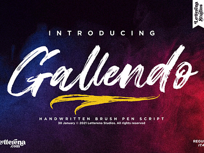 Gallendo - Strong Brush Font