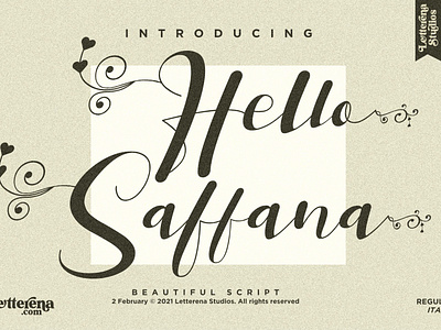 Hello Saffana - Beautiful Lovely Script Font