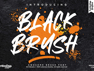 BLACK BRUSH - Awesome Brush Font branding design font font design fonts icon illustration lettering logo script font typography